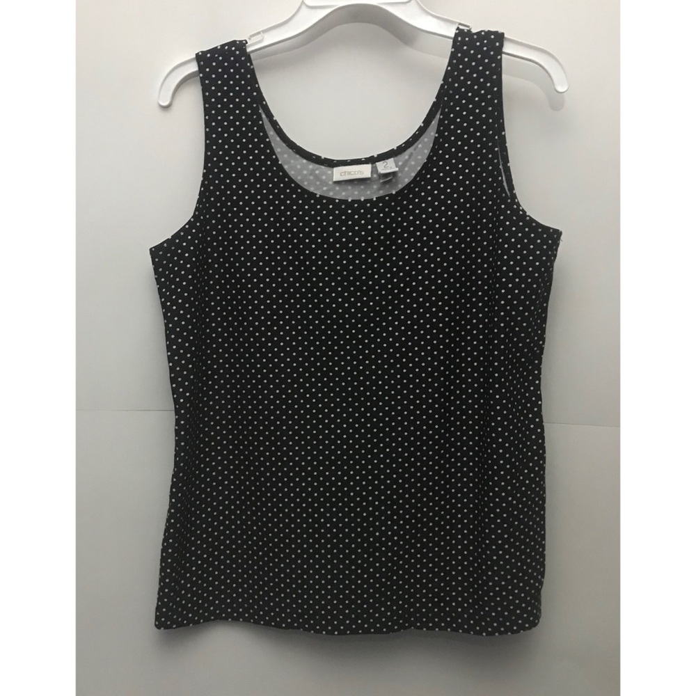 CHICO’S SLEEVELESS TOP POLKA DOT BEAUTIFUL SHIRT
